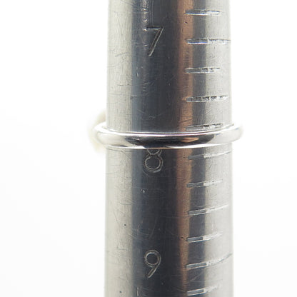 925 Sterling Silver Real Pearl Minimalist Ring Size 8