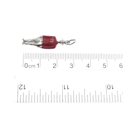 DV Dawn Vertrees 925 Sterling Silver Antique Enamel Royal Guard 3D Charm Pendant