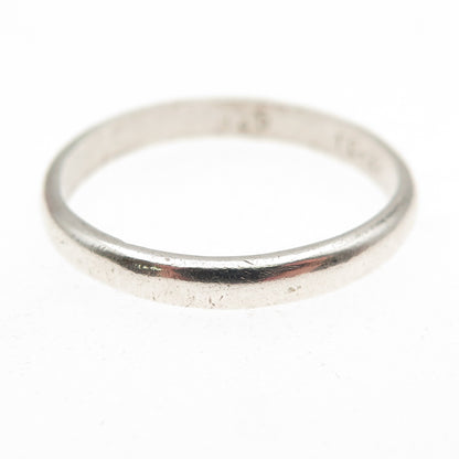 925 Sterling Silver Vintage Mexico Classic Wedding Band Ring Size 9.25
