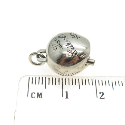 800 Silver Antique Art Deco CHN "Switzerland" Minimalist Bell Charm Pendant