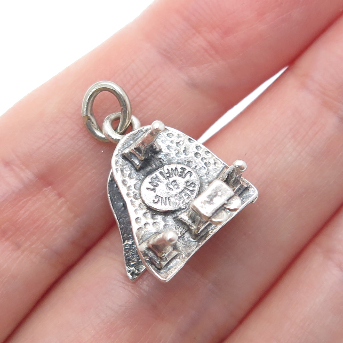 JEWELART Sterling Silver Vintage Grand Piano Locket Minimalist 3D Charm Pendant
