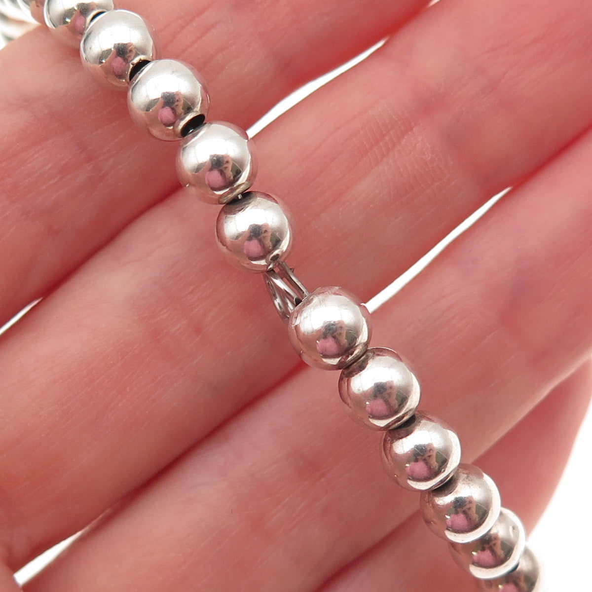 Carolyn Pollack Old Pawn Sterling Vintage Navajo Pearl Adjustable Bracelet 7.5"