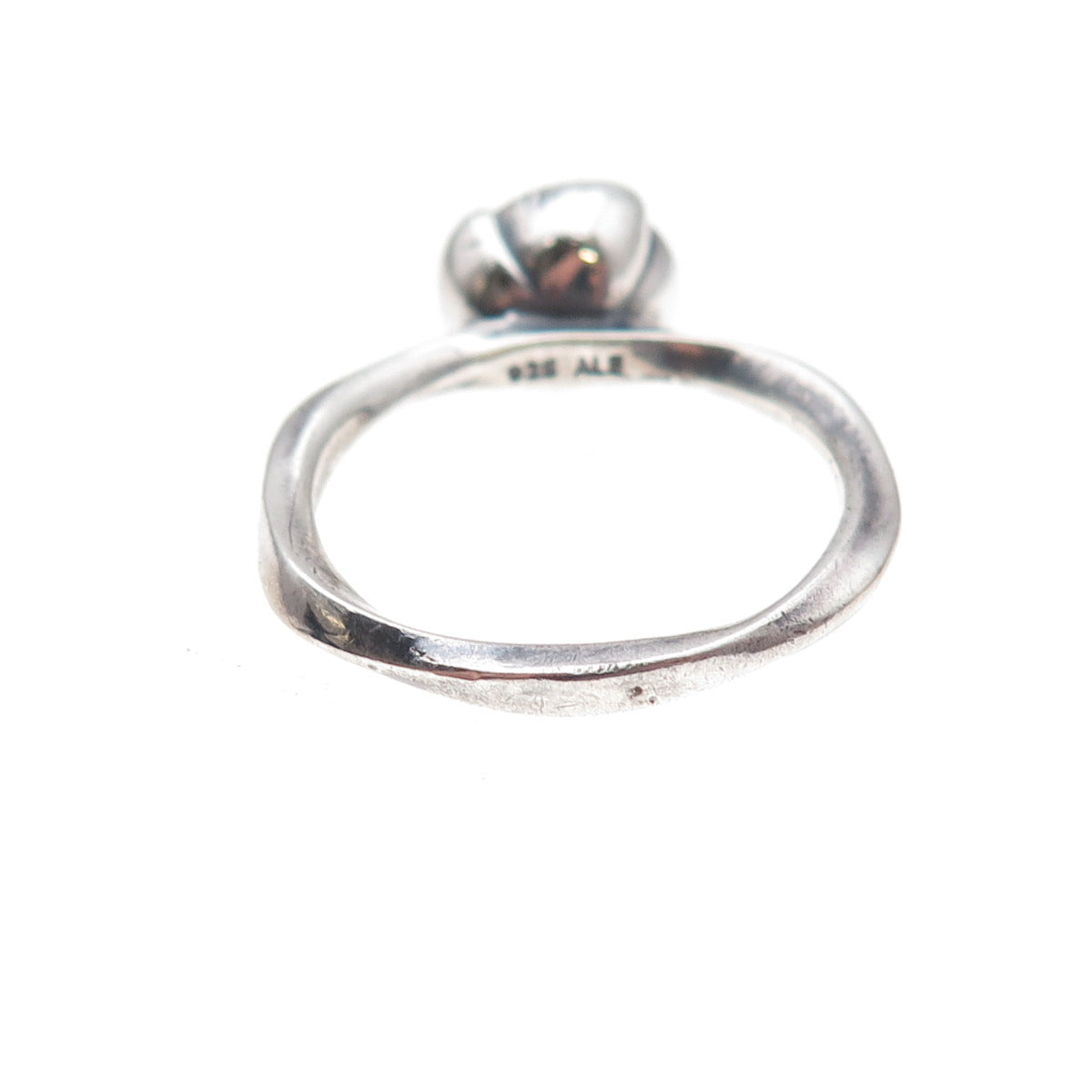 Pandora 925 Sterling Silver Real Grey Pearl My Wish Flower Ring Size 8.5