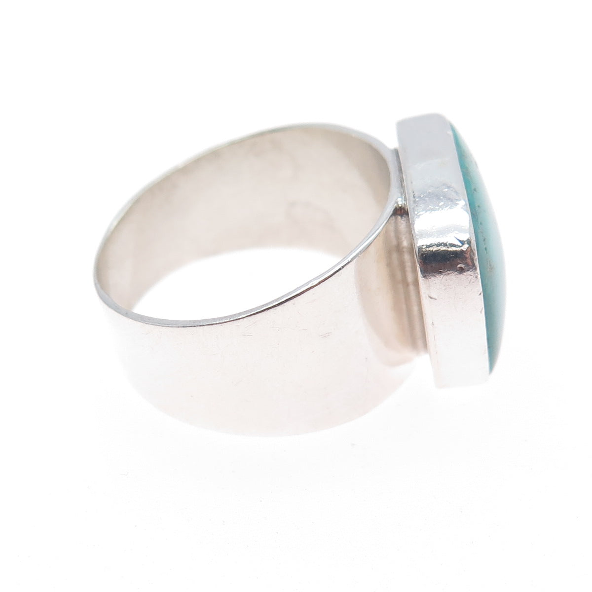 Jay King Desert Rose 925 Sterling Silver Vintage Real Turquoise Ring Size 10.25