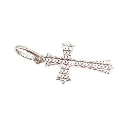 925 Sterling Silver Italy Cross Religious Charm Pendant
