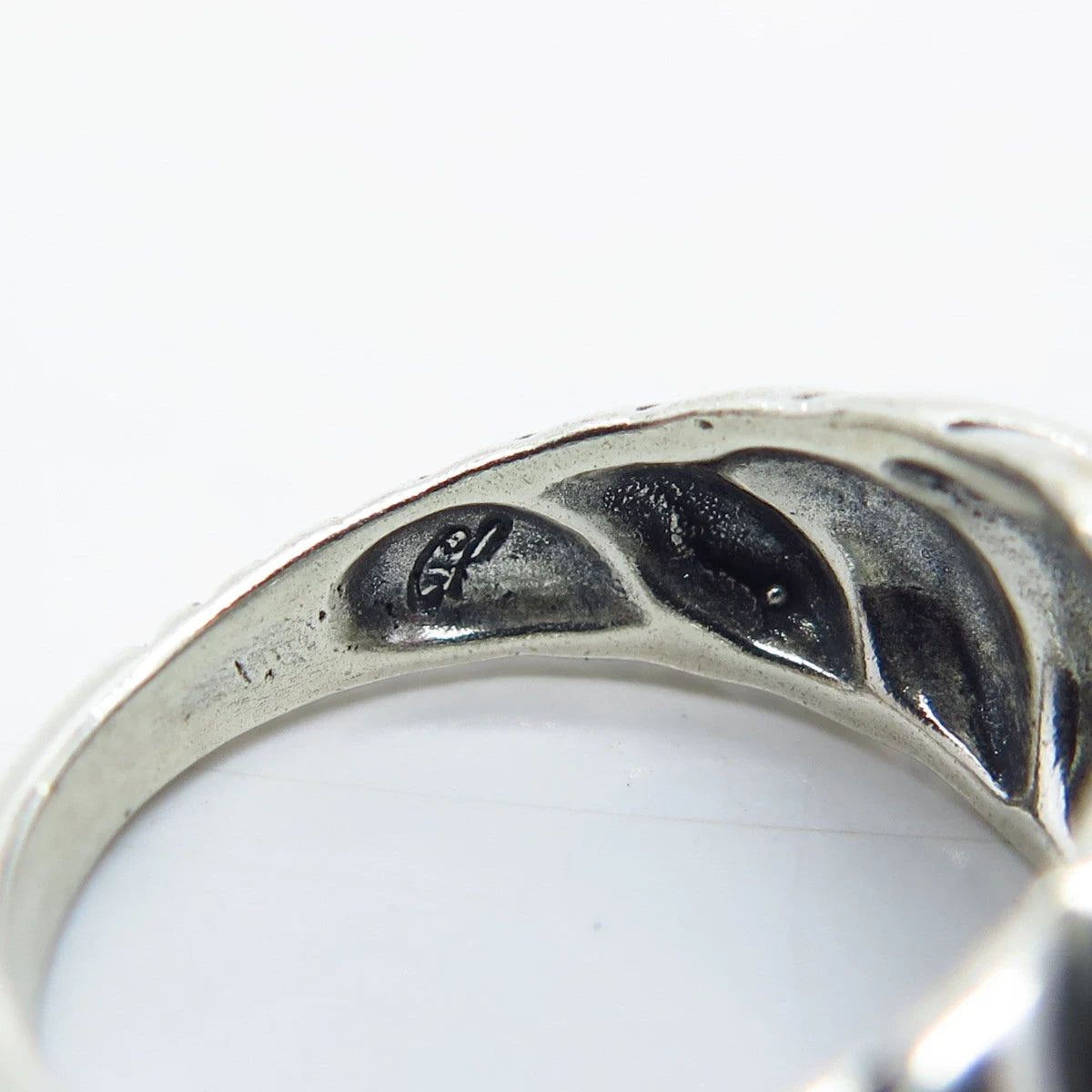 925 Sterling Silver Vintage Carolyn Pollack Ribbed Ring Size 6.25