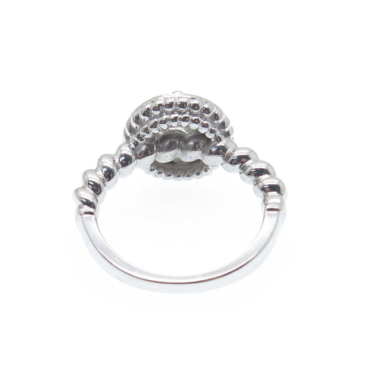 925 Sterling Silver Round-Cut C Z Circle of Life Promise Ring Size 7