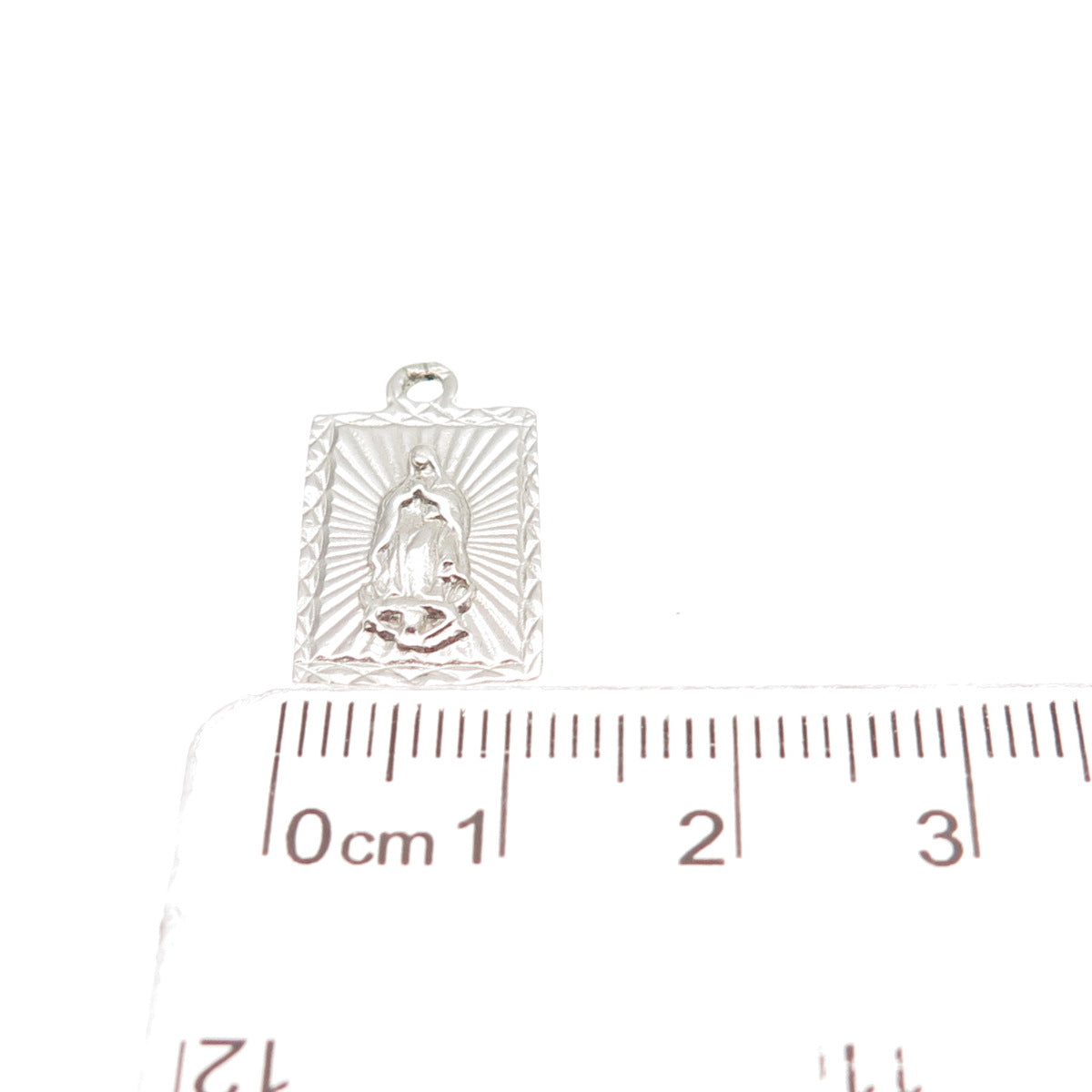 925 Sterling Silver Vintage St. Mary Religious Mini Charm Pendant
