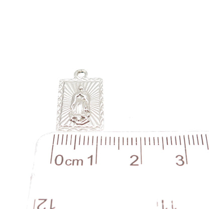 925 Sterling Silver Vintage St. Mary Religious Mini Charm Pendant