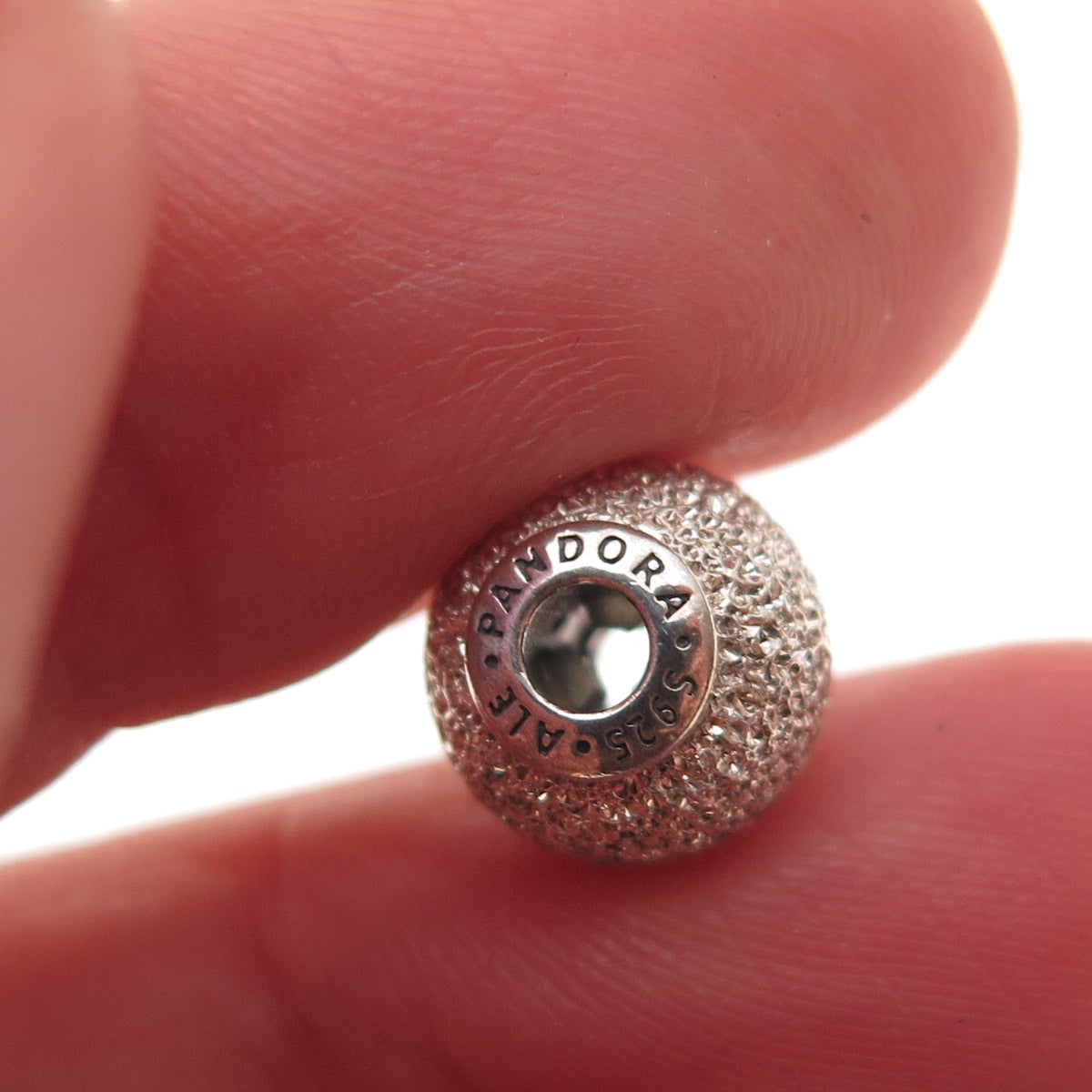 Pandora 925 Sterling Silver C Z Essence Wisdom Slide Bead Charm