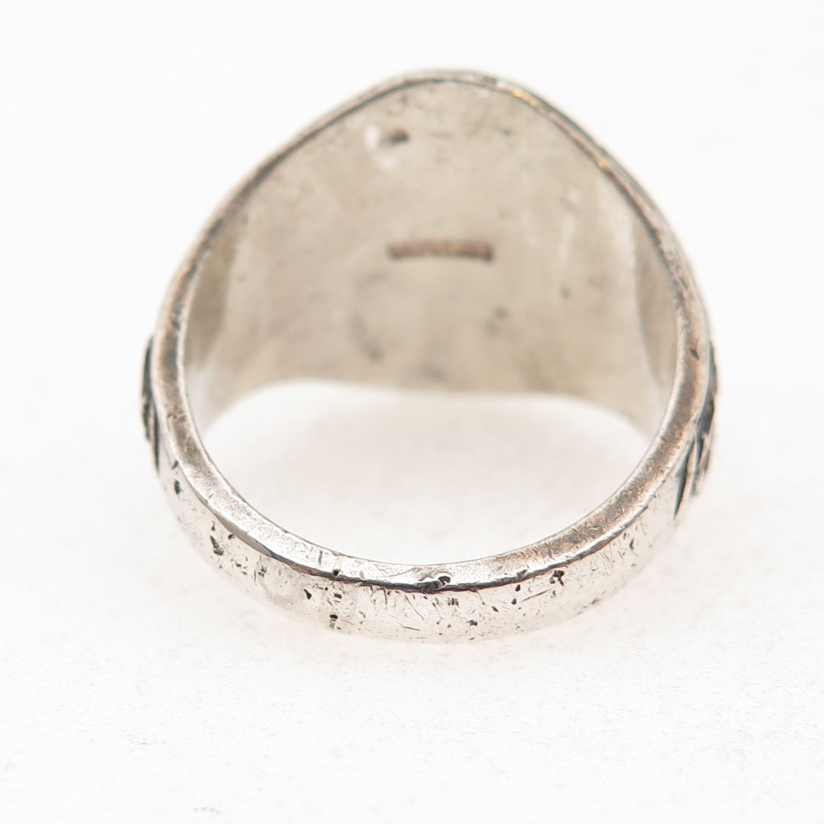 925 Sterling Vintage 1977 Lab-Created Sapphire St. Pius X School Ring Size 9.75