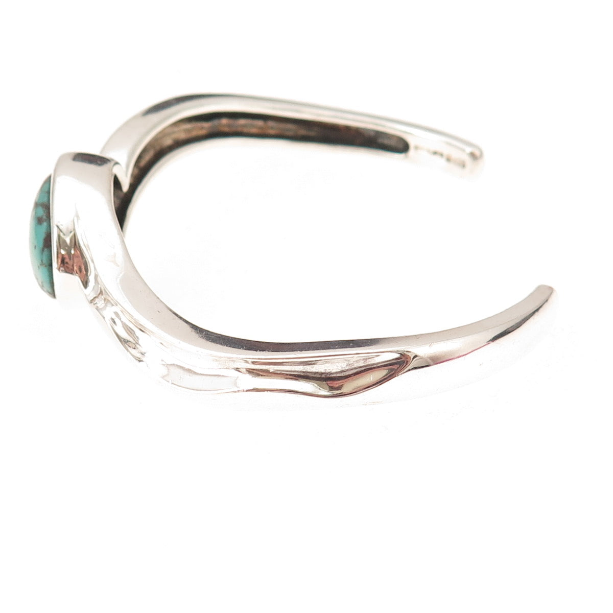 Michelle Albala Sterling Silver Vintage Real Turquoise Adjustable Bracelet 7"