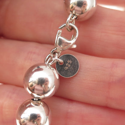 Tiffany & Co. 925 Sterling Silver Vintage HardWear Ball Beaded Bracelet 7.25"