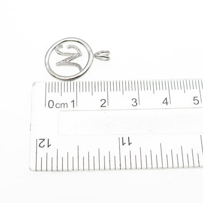 925 Sterling Silver Letter N Initial Mini Charm Pendant