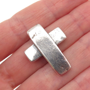 James Avery 925 Sterling Silver Vintage Modernist Cross Slide Pendant