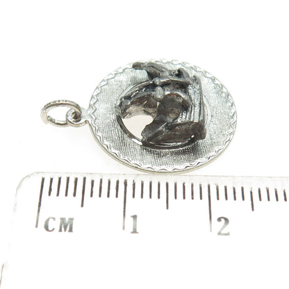 925 Sterling Silver Antique Art Deco Sail Boat Charm Pendant
