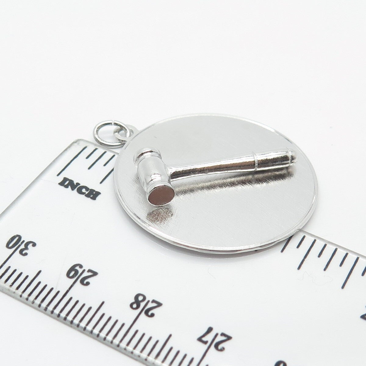 925 Sterling Silver Vintage JMF STG Hammer Pendant
