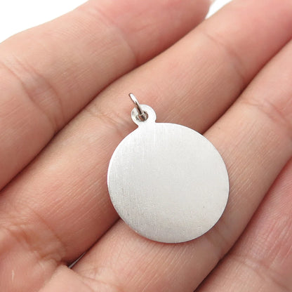 925 Sterling Silver Vintage "Happy Anniversary" Round Pendant