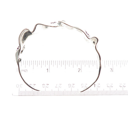 HAGIT GORALI Sterling Silver Vintage Ruby Modernist Adjustable Bracelet 6.75"