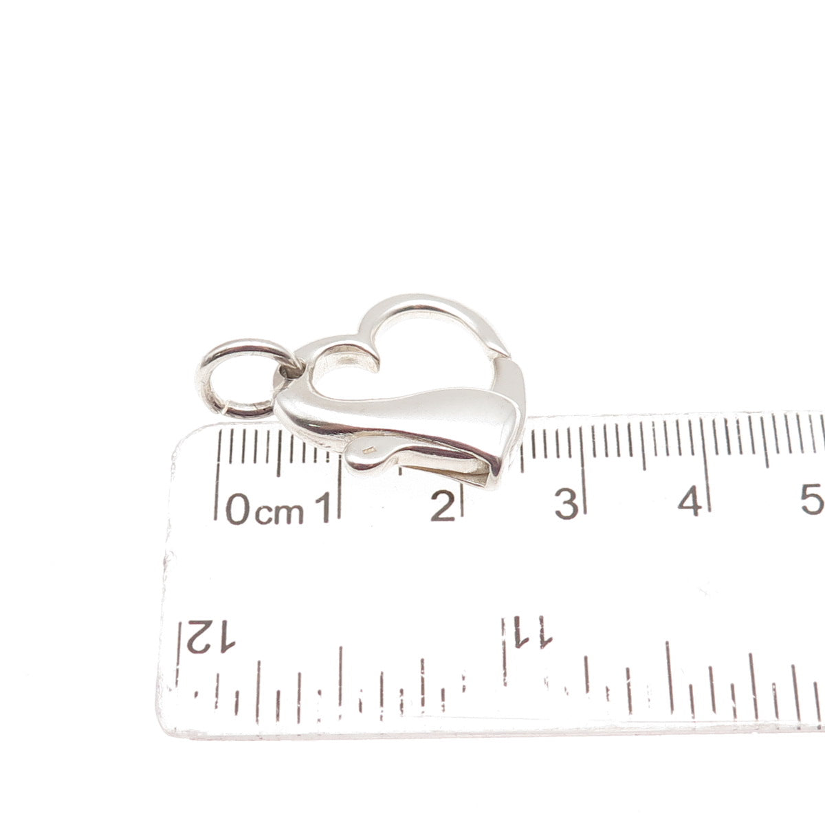 925 Sterling Silver Vintage Bracelet / Necklace Heart Lobster Lock Clasp