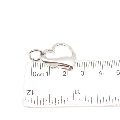 925 Sterling Silver Vintage Bracelet / Necklace Heart Lobster Lock Clasp