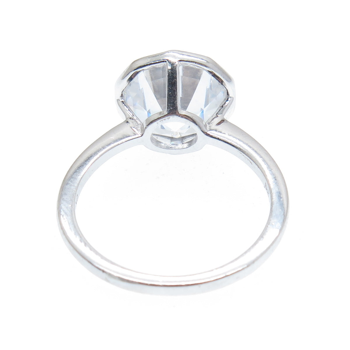 DEE BERKLEY JEWELRY 925 Sterling Silver C Z Engagement Ring Size 7.25