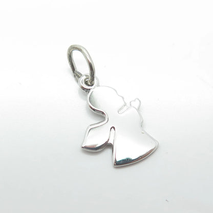 925 Sterling Silver Vintage Rembrandt Angel Charm Pendant