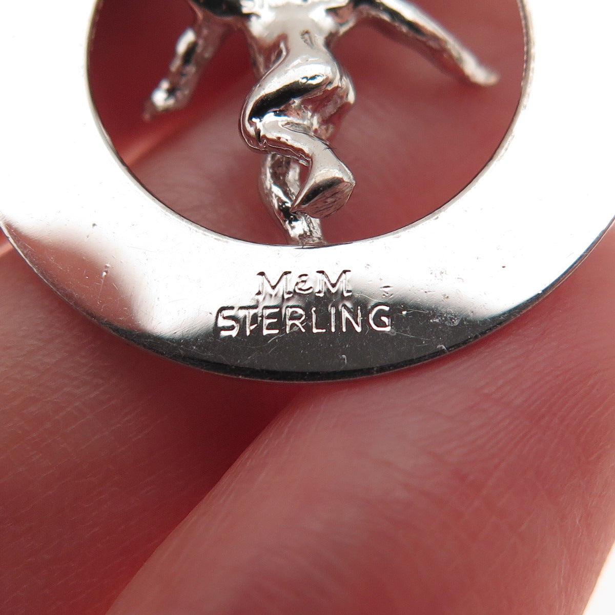 MARK MERCY 925 Sterling Silver Vintage My Angel Cherub Charm Pendant