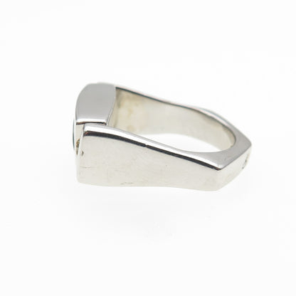 GUESS 925 Sterling Silver Real Black Onyx & MOP Reversible Ring Size 7