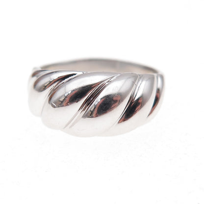J. Stella 925 Sterling Silver Vintage Modernist Ring Size 7