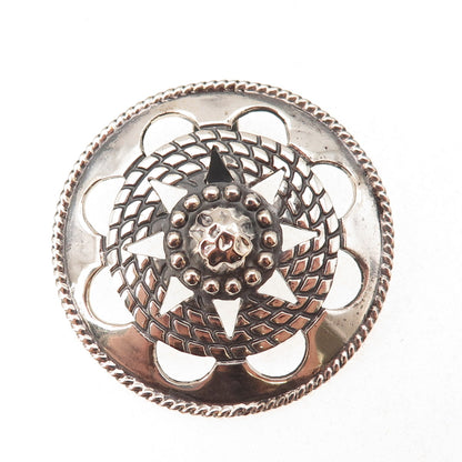 Mark Wasserman Samara Sterling Silver Vintage Mexico Sun Oxidized Slide Pendant