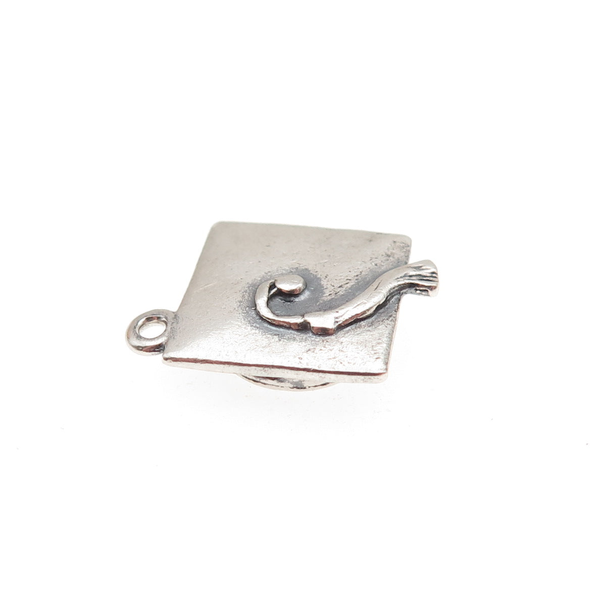 James Avery 925 Sterling Silver Vintage Graduation Hat 3D Mini Charm Pendant