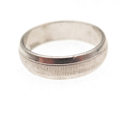 J.D. Schlang Co. 925 Sterling Silver Vintage Ribbed Oxidized Band Ring Size 7.25