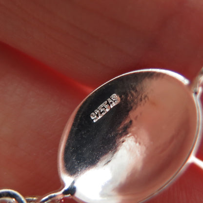 925 Sterling Silver Vintage Believe Faith Dream Hope Love Laugh Bracelet 6.75"