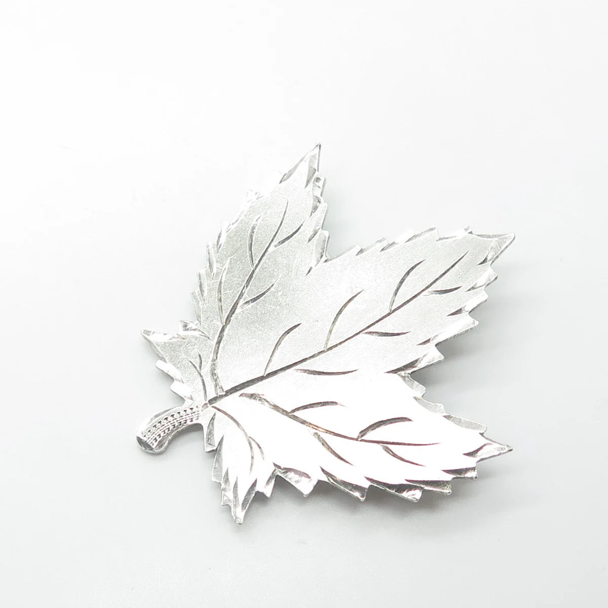 925 Sterling Silver Antique Art Deco Ecco Canada Maple Leaf Pin Brooch