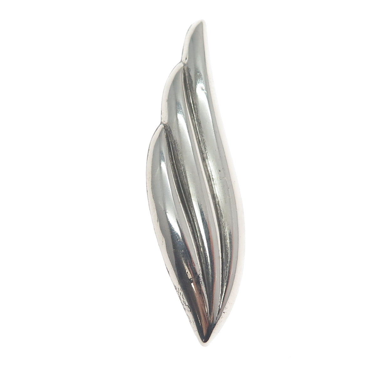 925 Sterling Silver Vintage Modernist Wing Pin Brooch