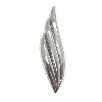 925 Sterling Silver Vintage Modernist Wing Pin Brooch