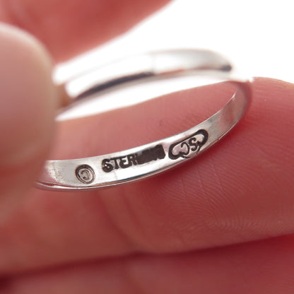 Silver Cloud Old Pawn 925 Sterling Vintage Southwestern Lapis Ring Size 7.25