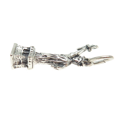 BEAU 925 Sterling Silver Vintage Statue of Liberty 3D Charm Pendant