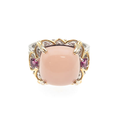 MICHAEL VALITUTTI Gems En Vogue 925 Sterling Rose Quartz Amethyst Ring Size 8.25