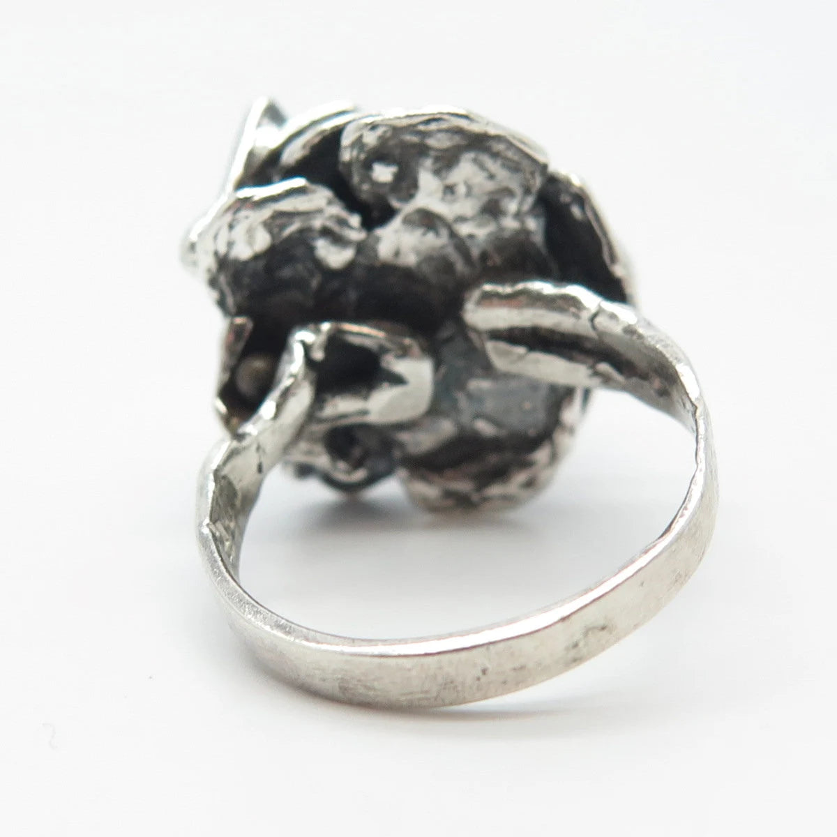 925 Sterling Silver Vintage Man & Woman In Love Ring Size 7