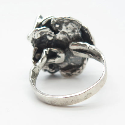 925 Sterling Silver Vintage Man & Woman In Love Ring Size 7