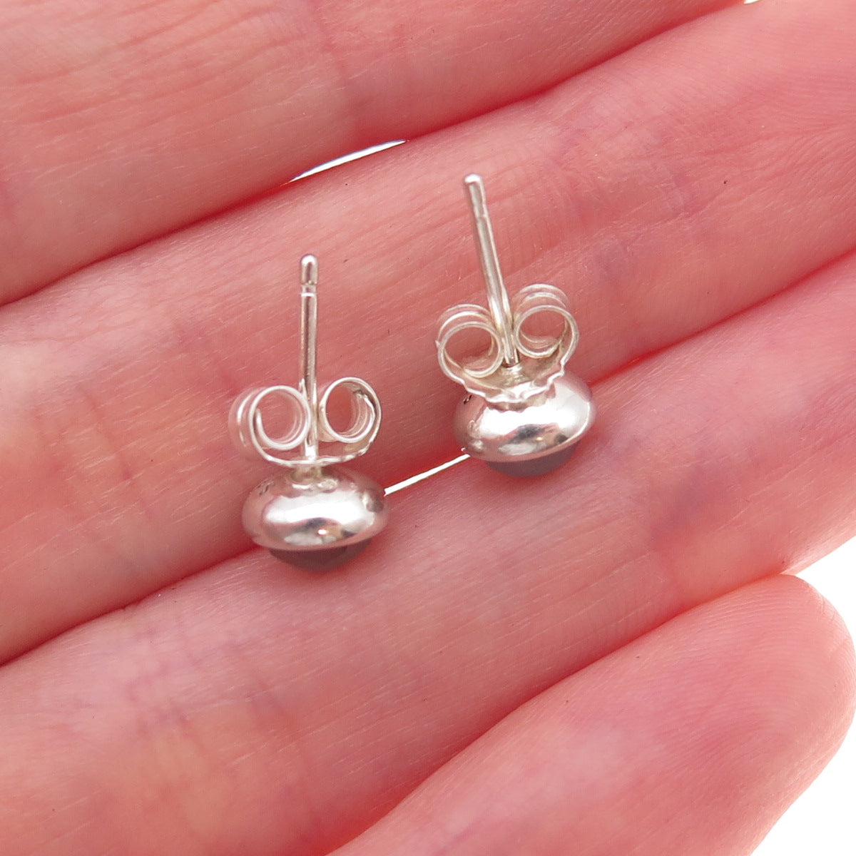 Pandora Sterling Silver Real Gray Moonstone June Birthday Blooms Stud Earrings