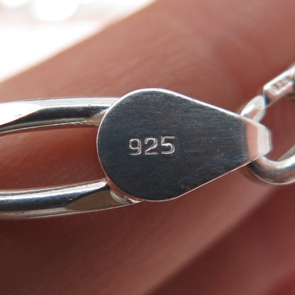 925 Sterling Silver Vintage Figaro Chain Necklace 20"