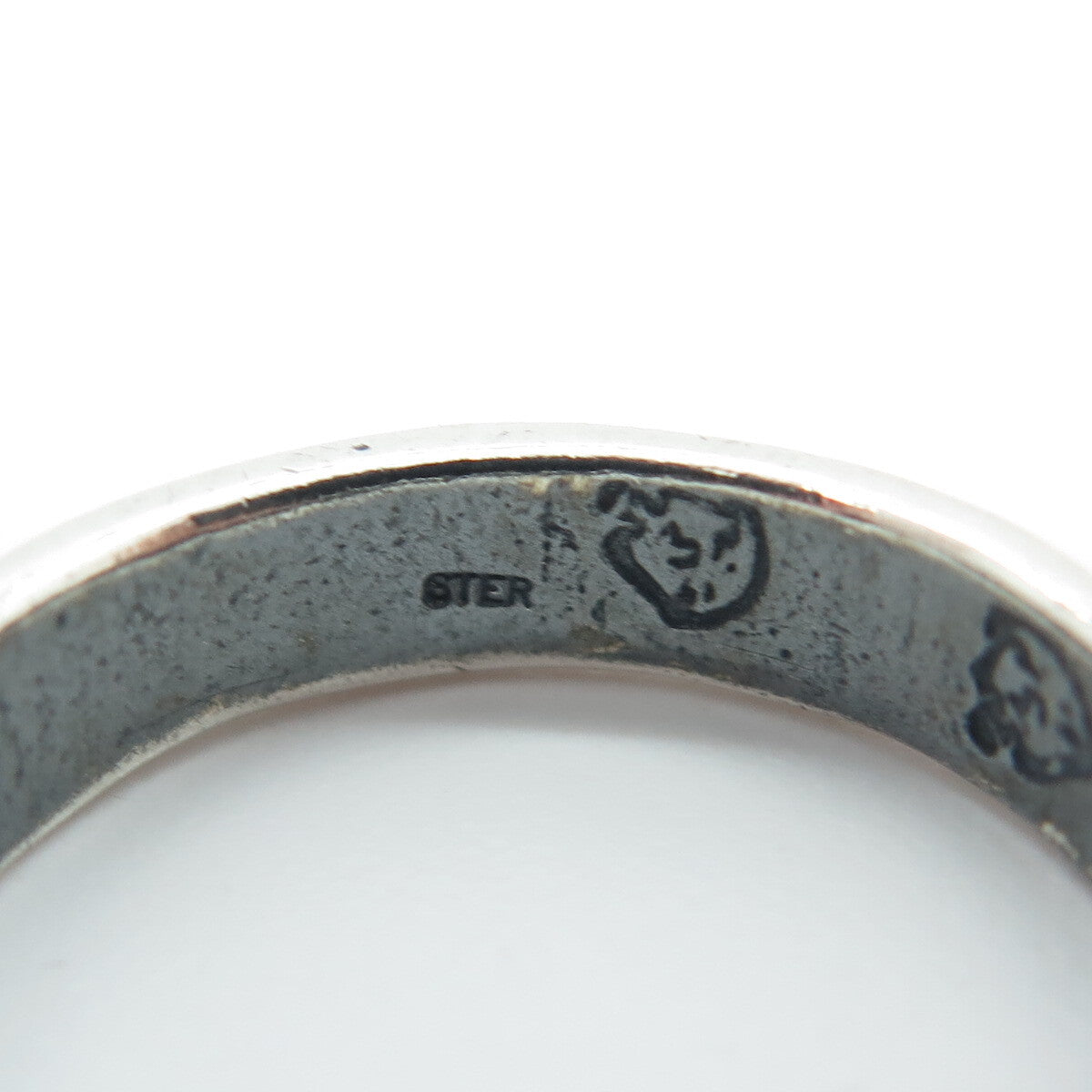 925 Sterling Silver Vintage Mexico Tribal Maze Band Ring Size 8.5