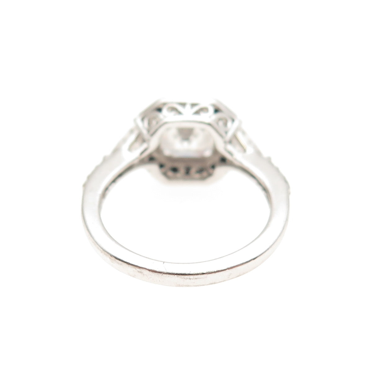 925 Sterling Silver Real Black Spinel & C Z Ring Size 7