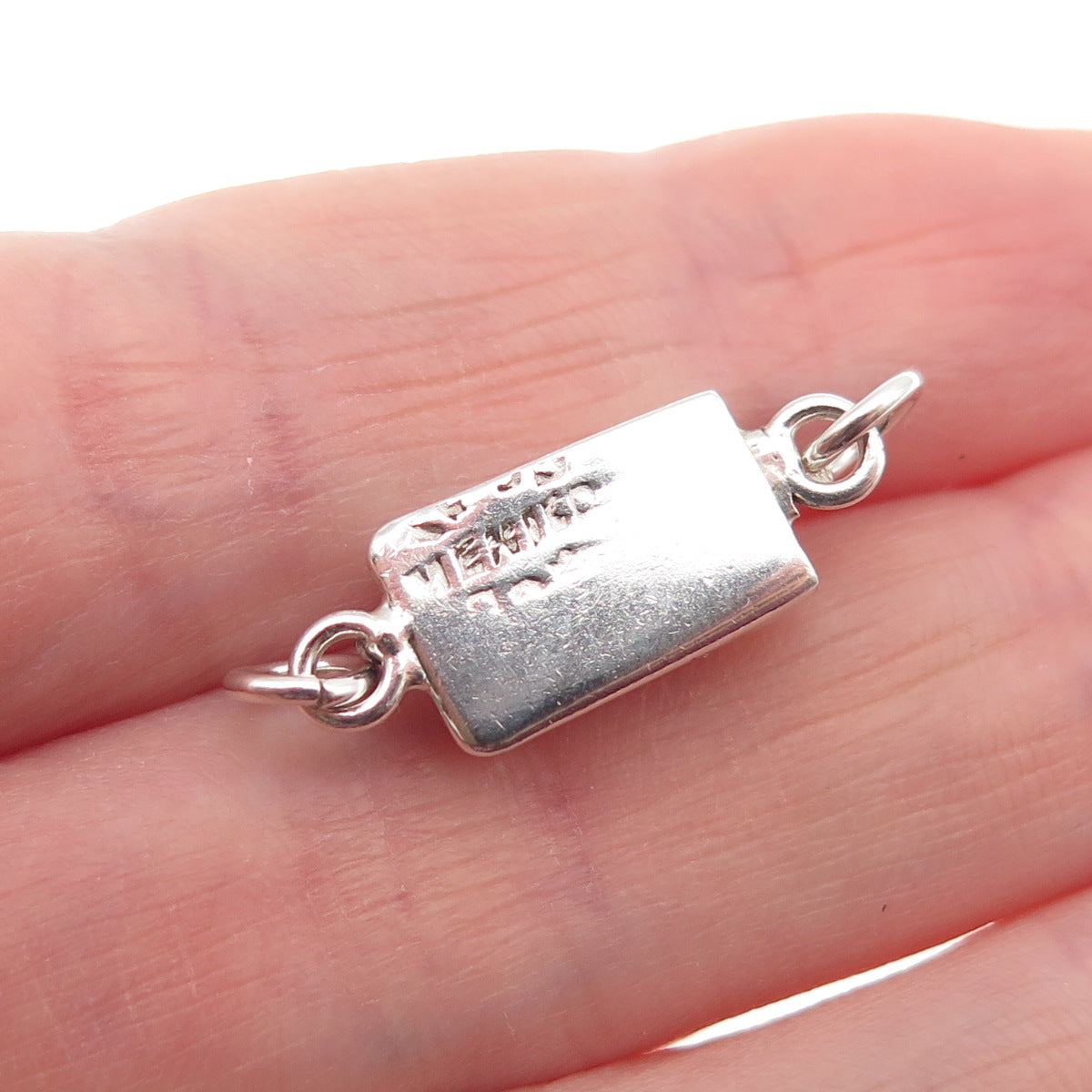 925 Sterling Silver Vintage Mexico Bracelet / Necklace Box Lock Clasp