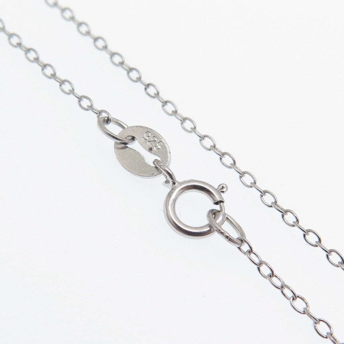 TOKEMOTI 925 Sterling Silver Red Enamel Heart Cable Chain Necklace 18"