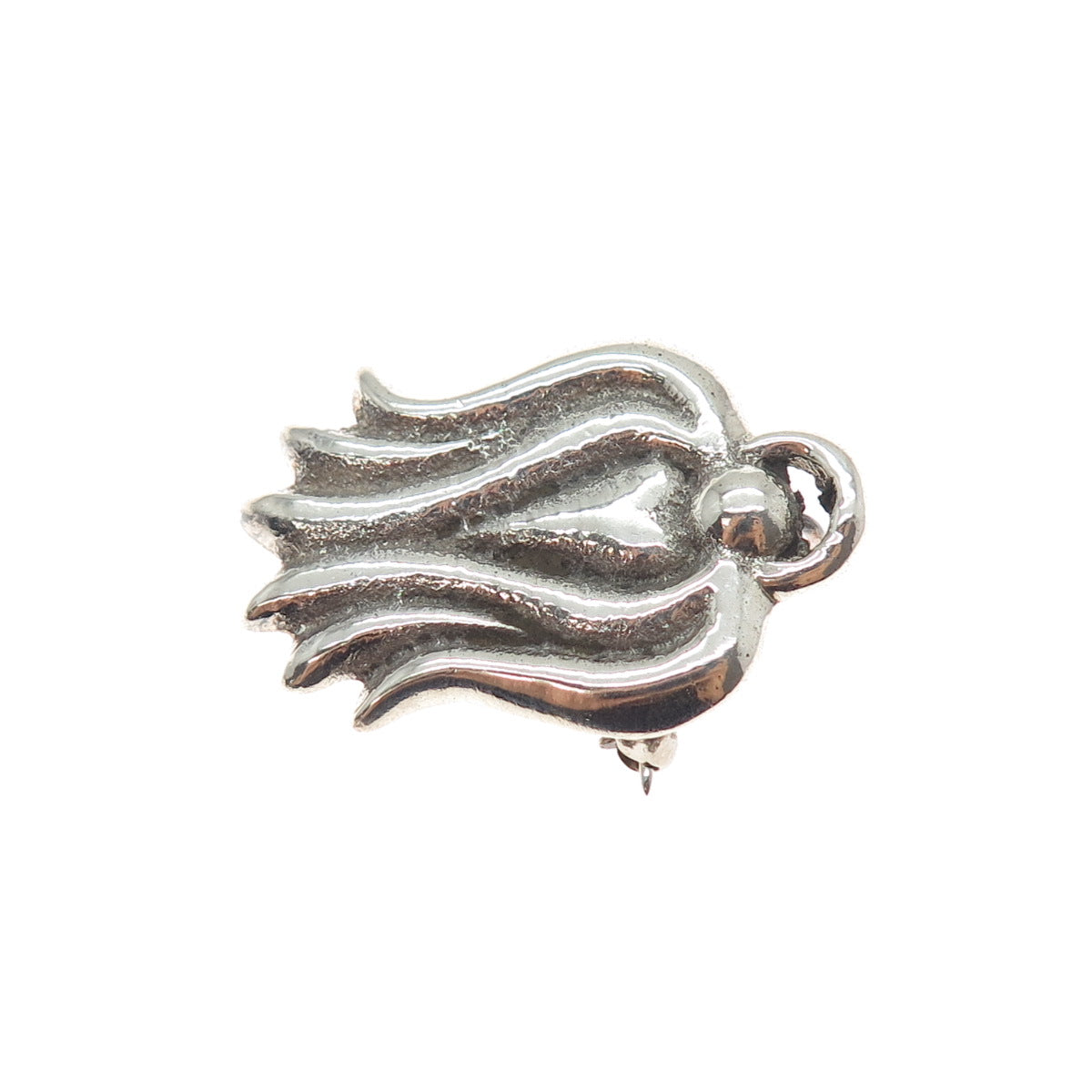 ALVIN THOMPSON Old Pawn 925 Sterling Silver Vintage Angel Pin Brooch / Pendant
