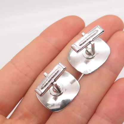 925 Sterling Silver Vintage Rectangle Cufflinks